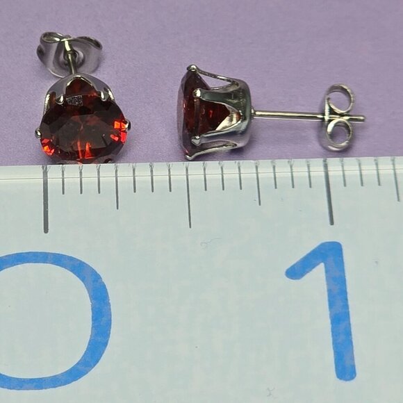 2/$15 July Simulated Ruby Earrings (NWOT) - Picture 3 of 3